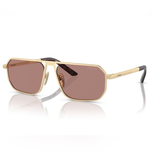 NEW SPR A53 VAF10D PRADA SUNGLASSES PRA53S GOLD PRADA PR A53S VAF10D EYEWEAR - Picture 1 of 4